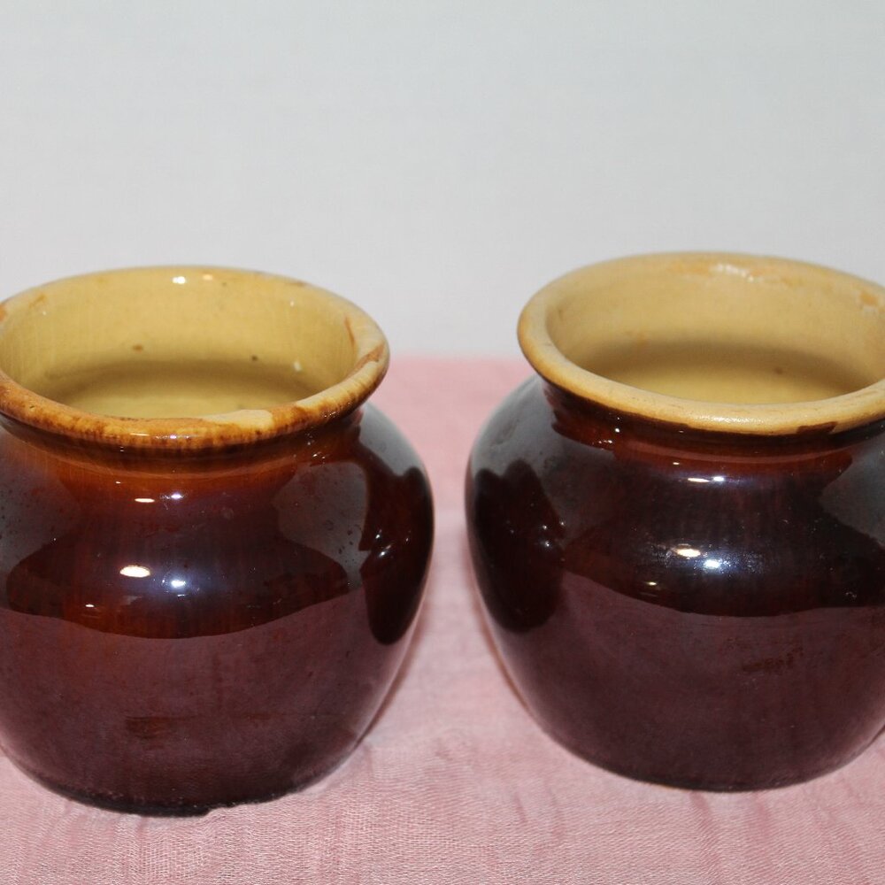 Vintage Heinz 57 Mustard Crock Bean Pots (2) - Picture 2 of 10